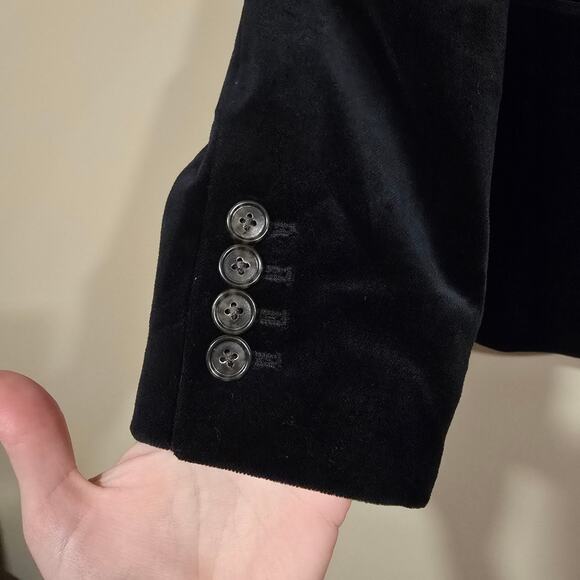 Women's J. Crew Black Velvet "Parke" Lined Blazer Jacket | Size 6 - Picture 6 of 10